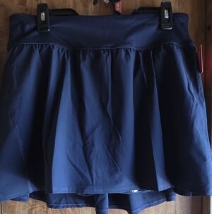 Spandex Navy Blue Athletic Skirt